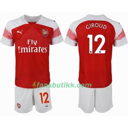 Fotballdrakt Arsenal GIROUD 12 Barn Hjemmetrøye 2018-2019 Kortermet